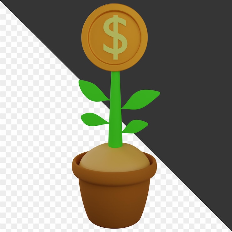 PSD una olla con un signo de dólar en ella