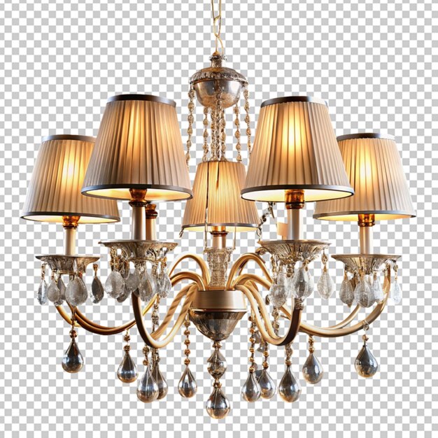 L'ombre de la lampe du lustre