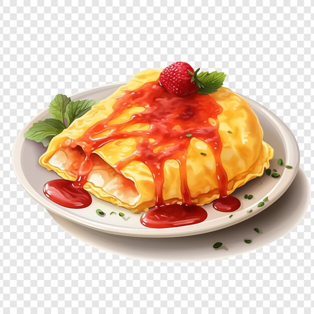 PSD omurice isolado em fundo transparente