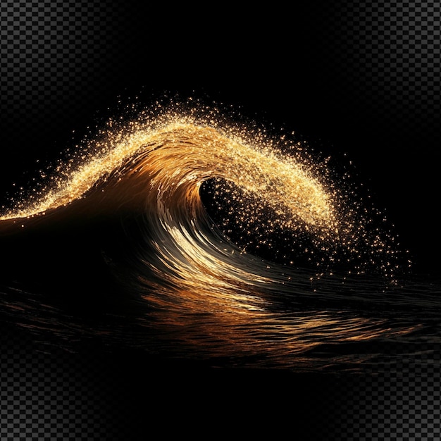 una onda de color dorado