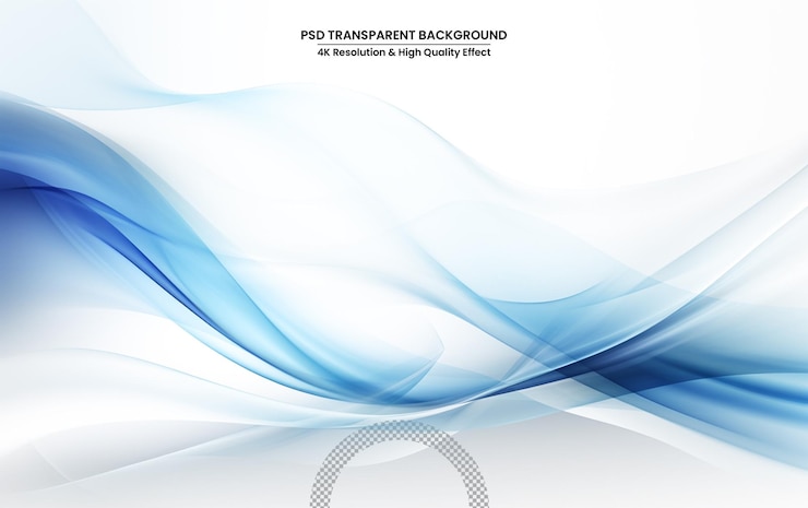 PSD onda de luz de color en fondo blanco transparente