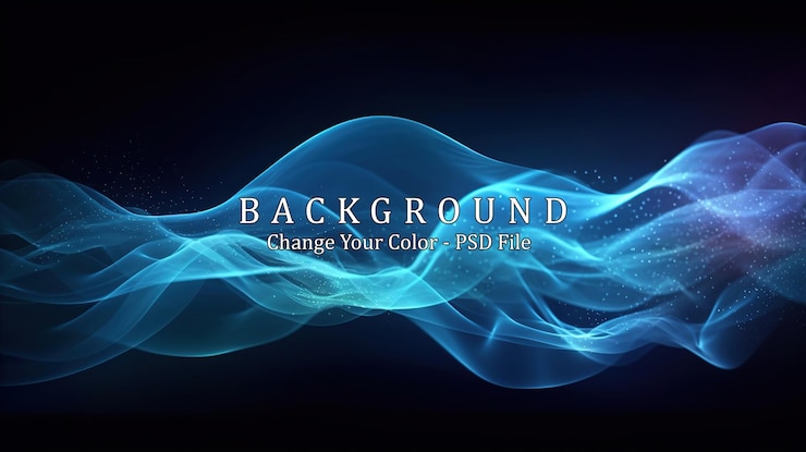 PSD onda de partículas de humo suave big data techno ai generativa