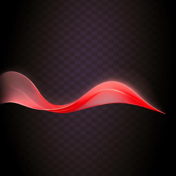 PSD ondas abstractas aisladas en un fondo transparente