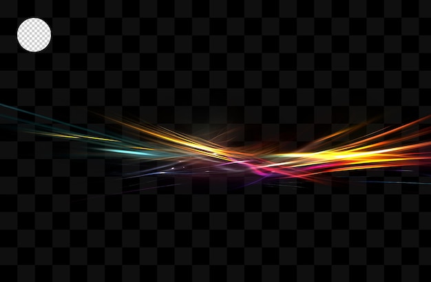 Ondas de colores sobre un fondo transparente