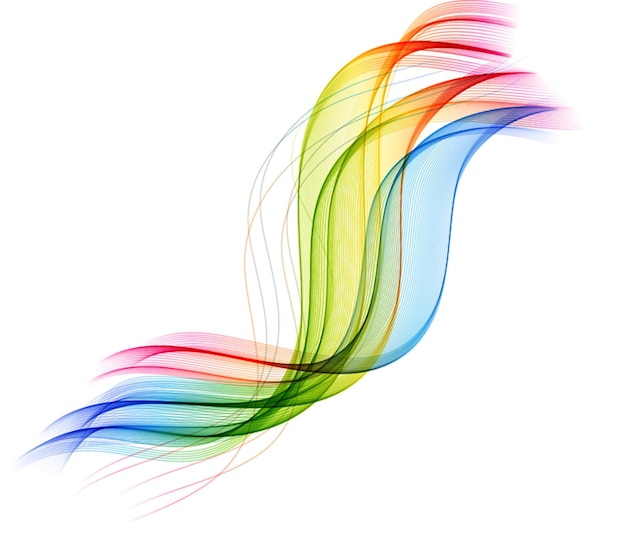 Ondas coloridas que fluem