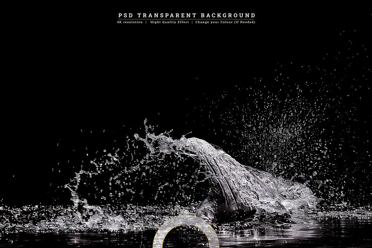 PSD ondas do mar com fundo preto