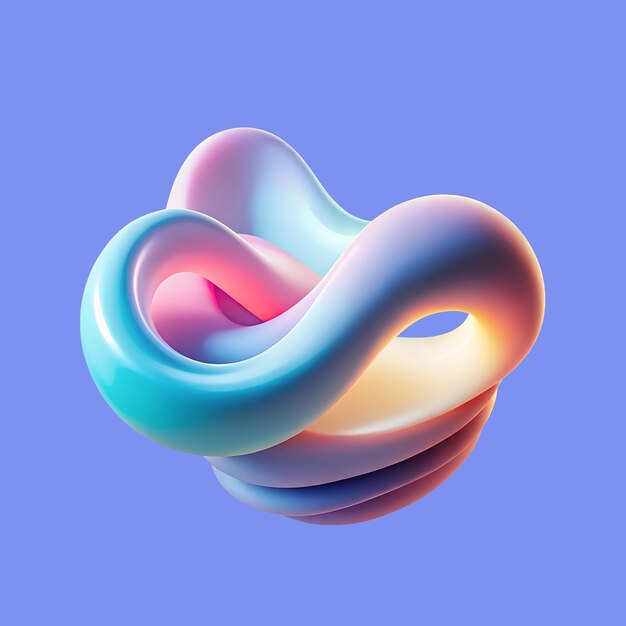 Ondas líquidas de color suave abstractas en 3D