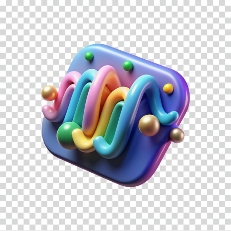 PSD ondata astratta 3d colorata