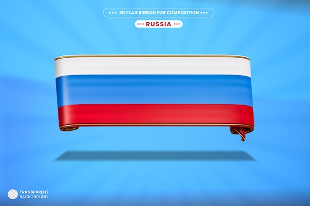 PSD ondeando la bandera de la bandera de la cinta de rusia