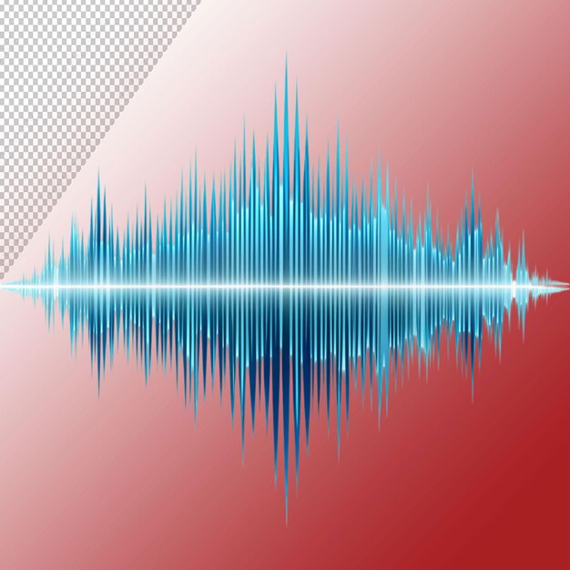 ondes sonores isolées sur un fond transparent