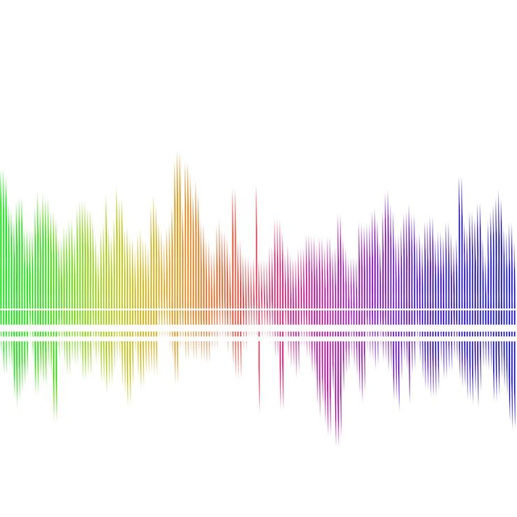 PSD ondes sonores ondes sonores colorées pour la fête