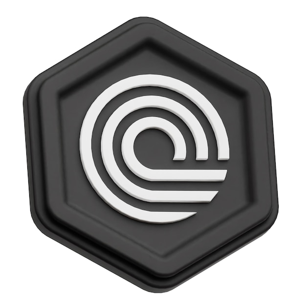 Ondo-Krypto-Token 3D-Symbol isoliert auf weißem Hintergrund