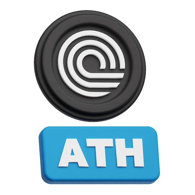 Ondo-Krypto-Token 3D-Symbol isoliert auf weißem Hintergrund
