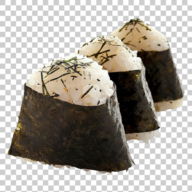 Onigiri aislado en un fondo transparente png