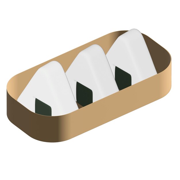 Onigiri en la caja de almuerzo