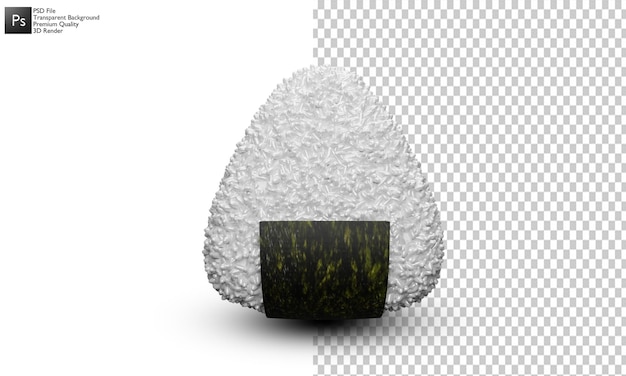 Onigiri ilustración diseño 3d