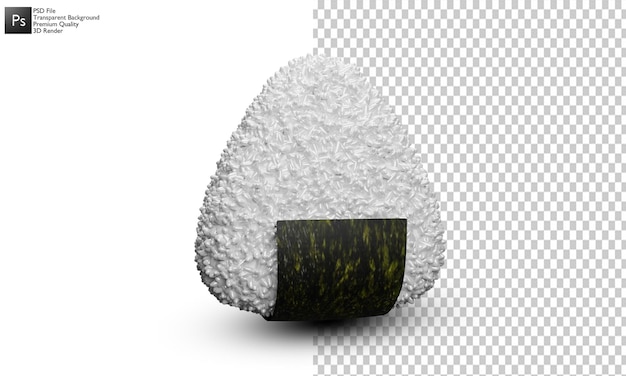 Onigiri ilustración diseño 3d