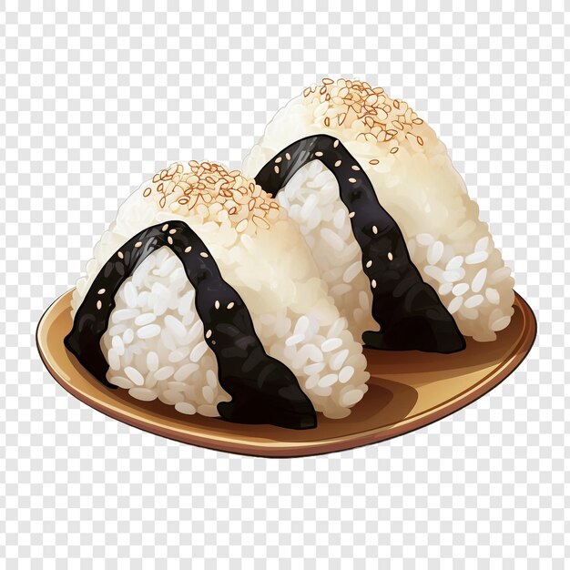 PSD onigiri isolé sur un fond transparent