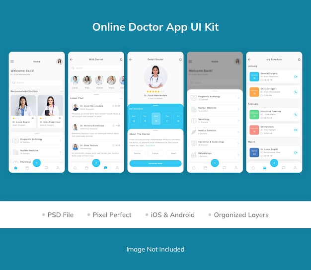 Online-Ärzte-App-UI-Kit