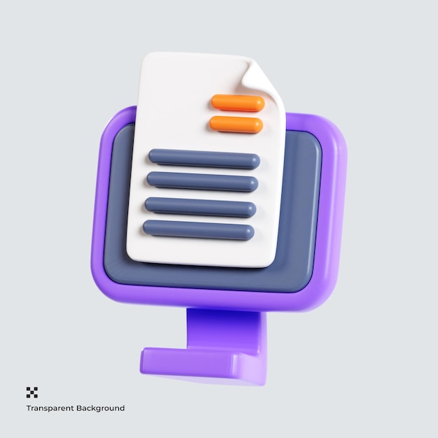 Online-Berichterstattung 3D-Symbol