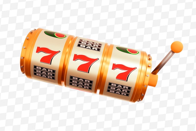 Online-casino-3d-spielautomat auf isoliertem hintergrund glücksspiel-konzeptdesign 3d-rendering