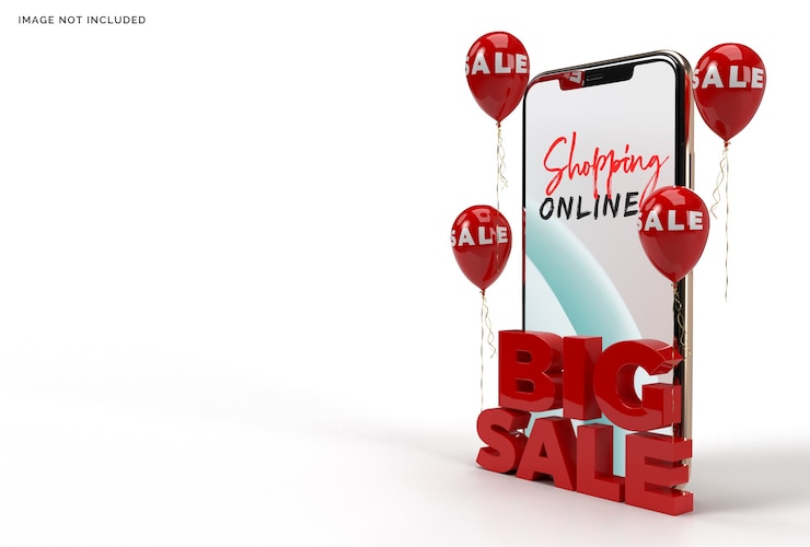 PSD online-konzept mockup einkaufen