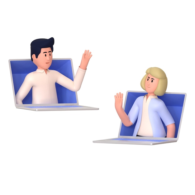 Online-Meeting Business Office Agency 3D