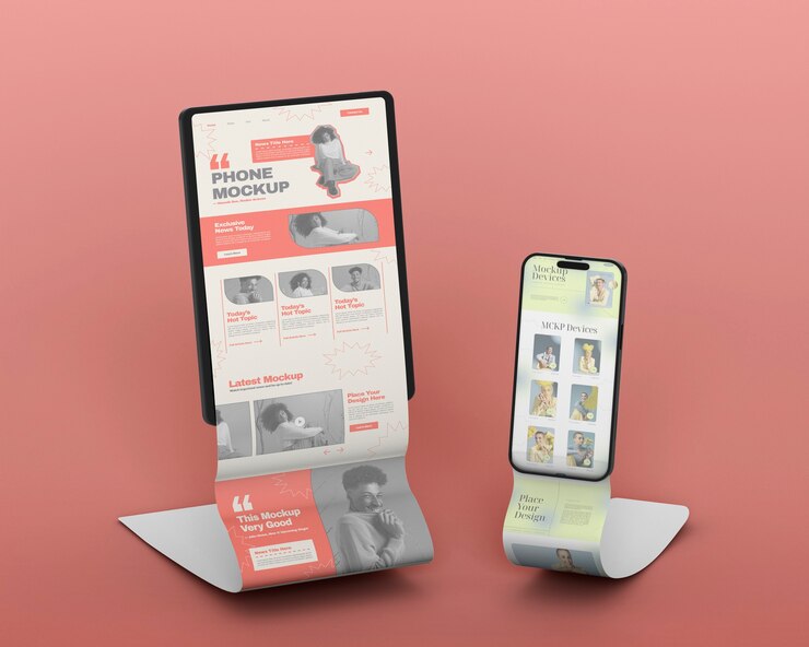 Online-Mockup für elektronische Fahrkarten