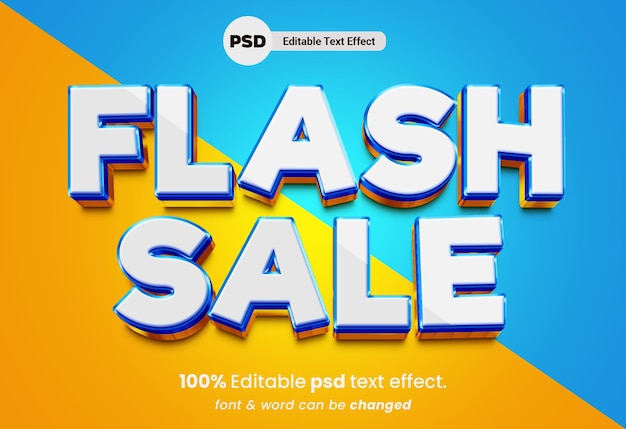 Online Shopping Flash Sale 3D-Texteffekt