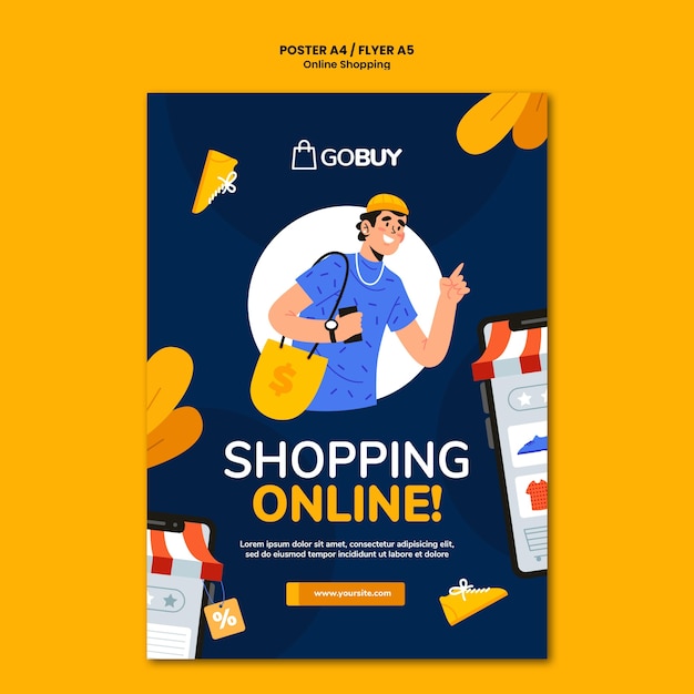 Online-shopping-poster-vorlage