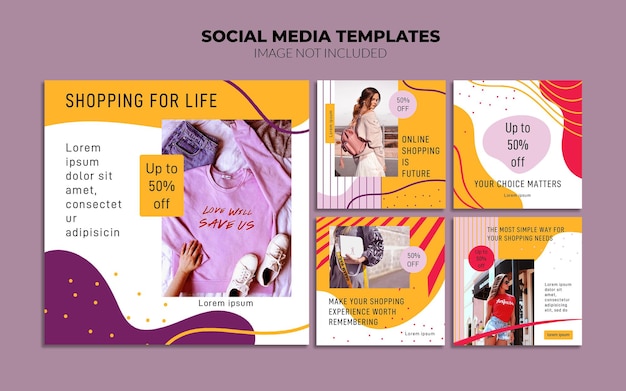 Online-Shopping Social Media Post-Vorlagen