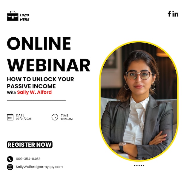 Online-Webinar-Post in den sozialen Medien