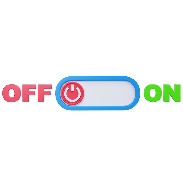 PSD onoff power switch with red and green indicators