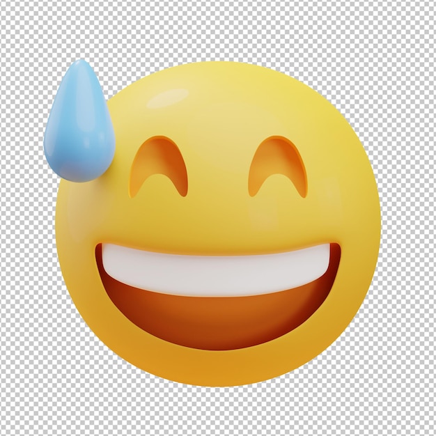 Oops rosto emoji ilustração 3d