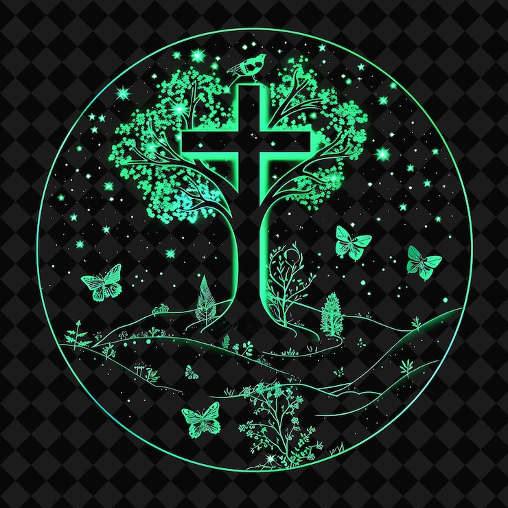 PSD open fantasy nights paesaggi incantati con foresta di neon y2k arte e illustrazione disegni animali