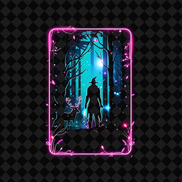 Open Fantasy Nights Paisagens Encantadas com Floresta de Neon Y2K Arte e Ilustração Desenhos de Animais