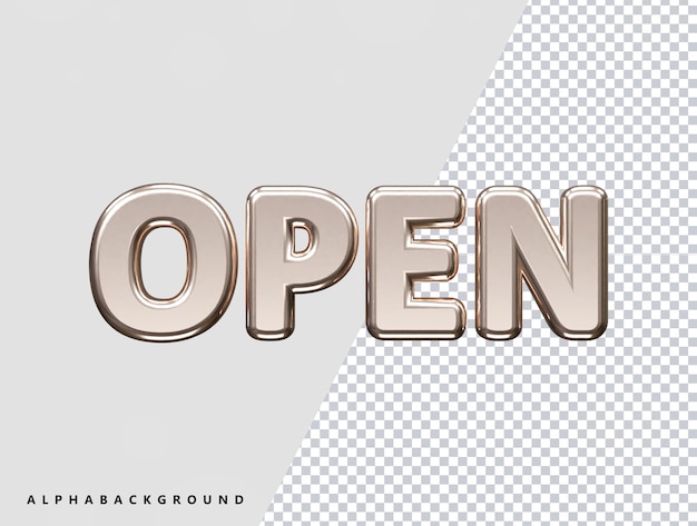 open text effect vector illustration transparent element