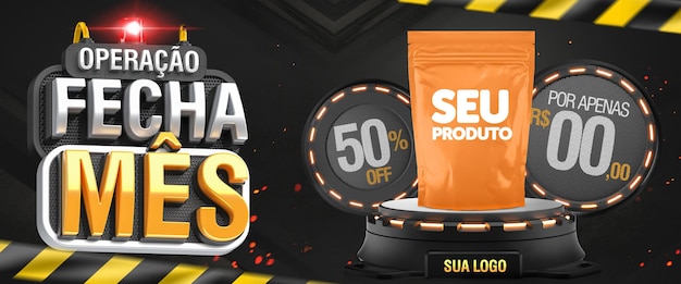 OPERACIÓN BANNER CIERRA MES SEAL PODIUM 3D