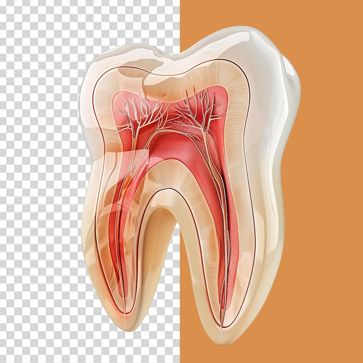 PSD operación dental de canal dental realista en 3d operación oral png aislada sobre un fondo transparente