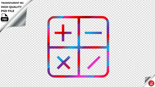 PSD operaciones matemáticas álgebra icono vectorial azulejos de rayas rojas psd transparente