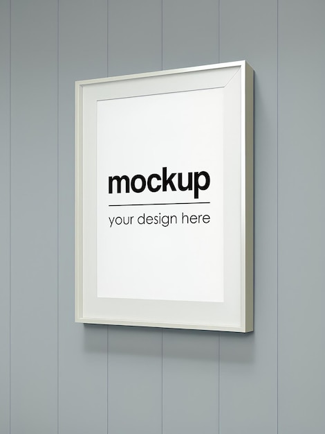 Opere d'arte incorniciate Mockup Poster Vetrina Cornice per foto di rendering 3D realistica