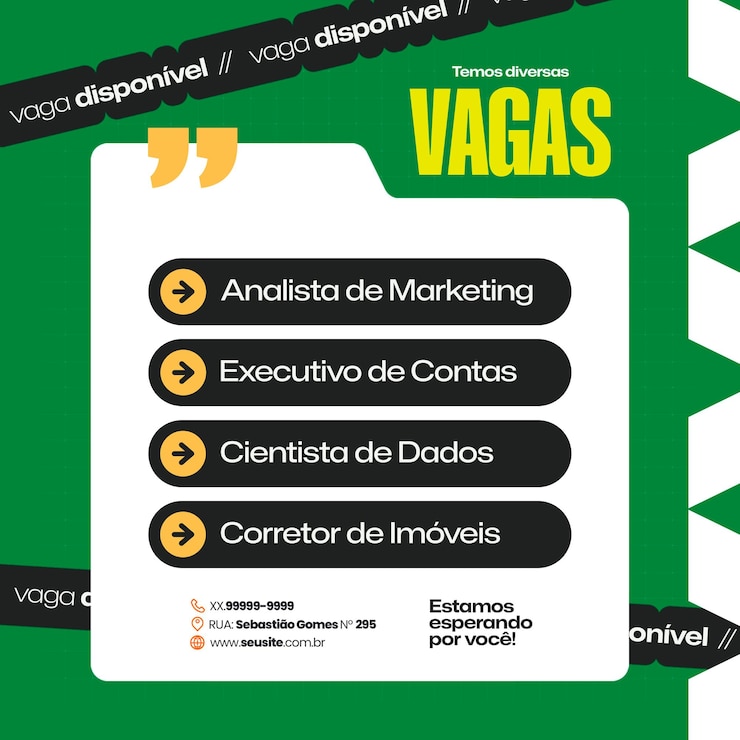 PSD oportunidades incríveis à sua espera. temos posições abertas.