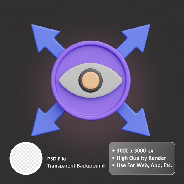 PSD opportunité 3d réaliste objet design vecteur icône illustration