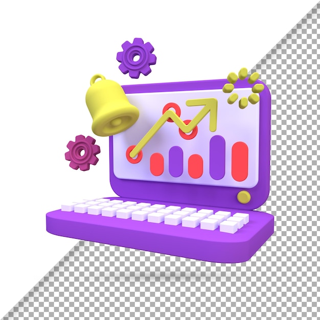 Optimisation Seo Illustration Arrière-plan Icône De Rendu 3d Pour Le Concept D'idée D'entreprise