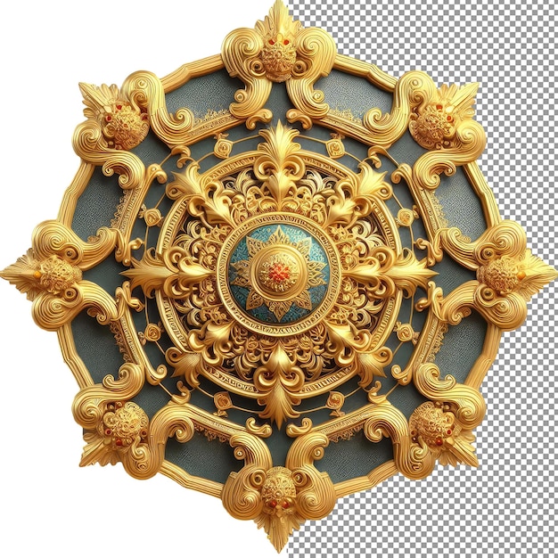 Opulent Elegance Isolado 3D Ornado em fundo PNG