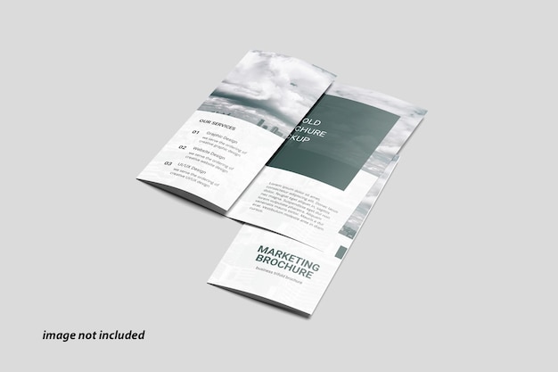Opuscolo a tre ante concetto mock-up