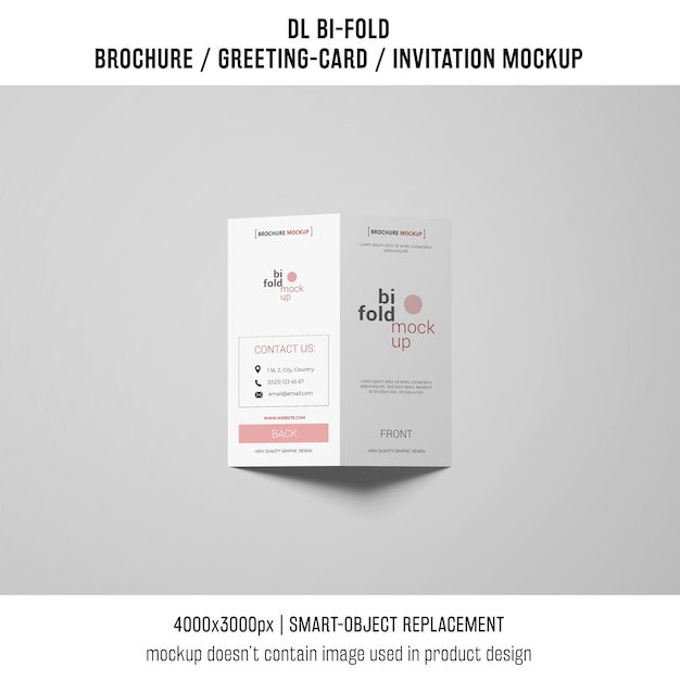 opuscolo bi-fold o mockup di invito
