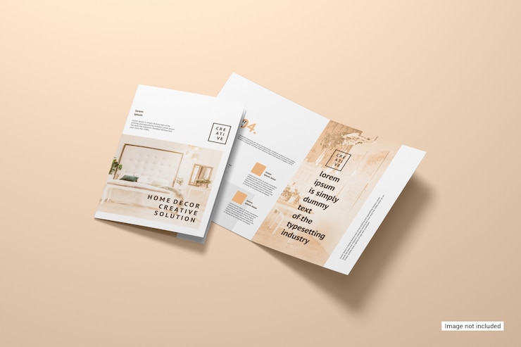 PSD opuscolo bifold mockup