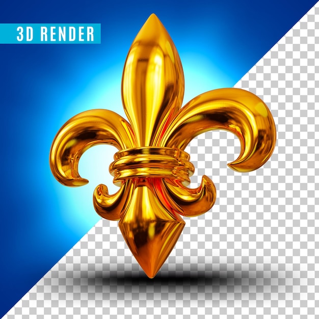 or fleur de lys 3d premium