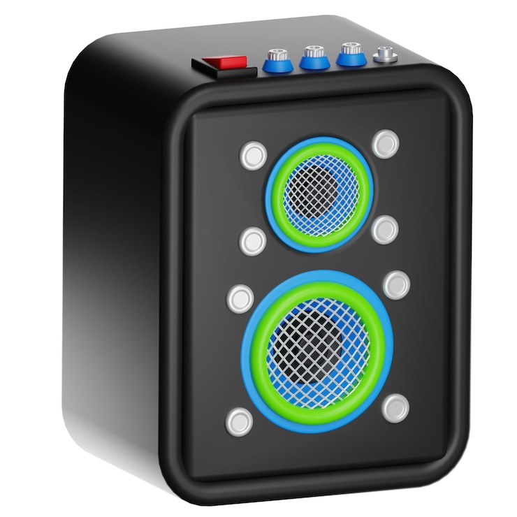 PSD orador bluetooth portátil com luzes led